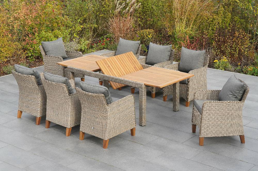 Merxx Avellino Set 9tlg. Ausziehtisch 180/240 x 100 cm Meist gekauft