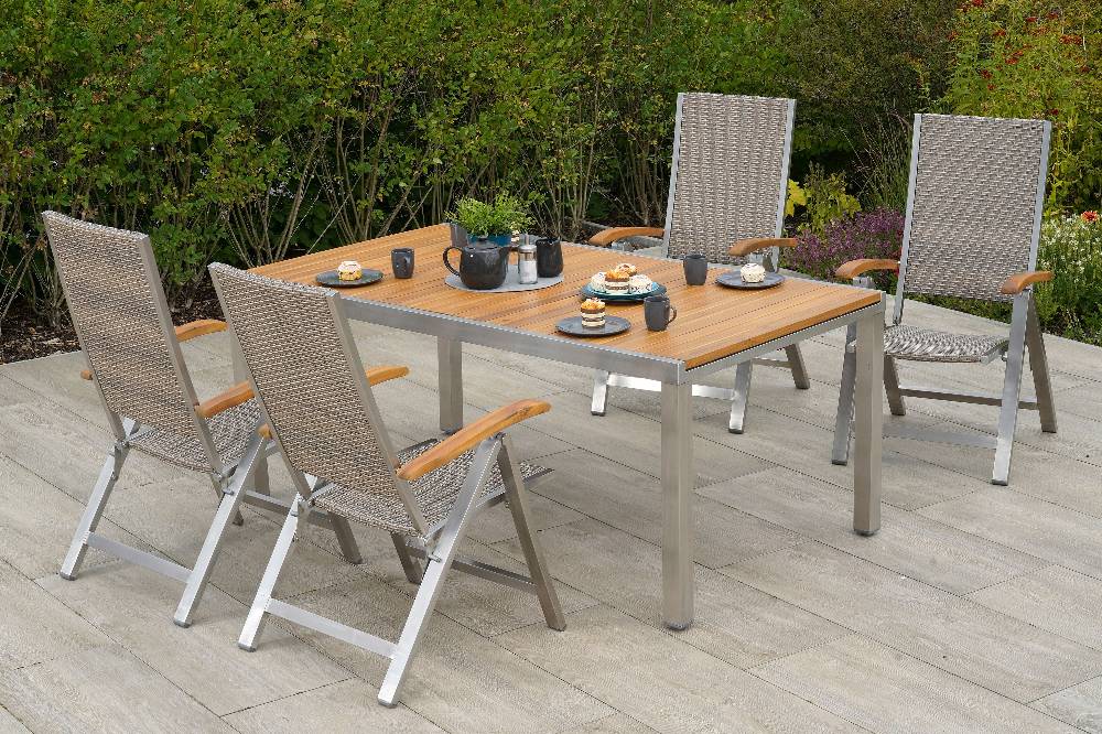 Merxx San Severo Set 5tlg. Ausziehtisch 180/240 x 100 cm Kostenloser Versand