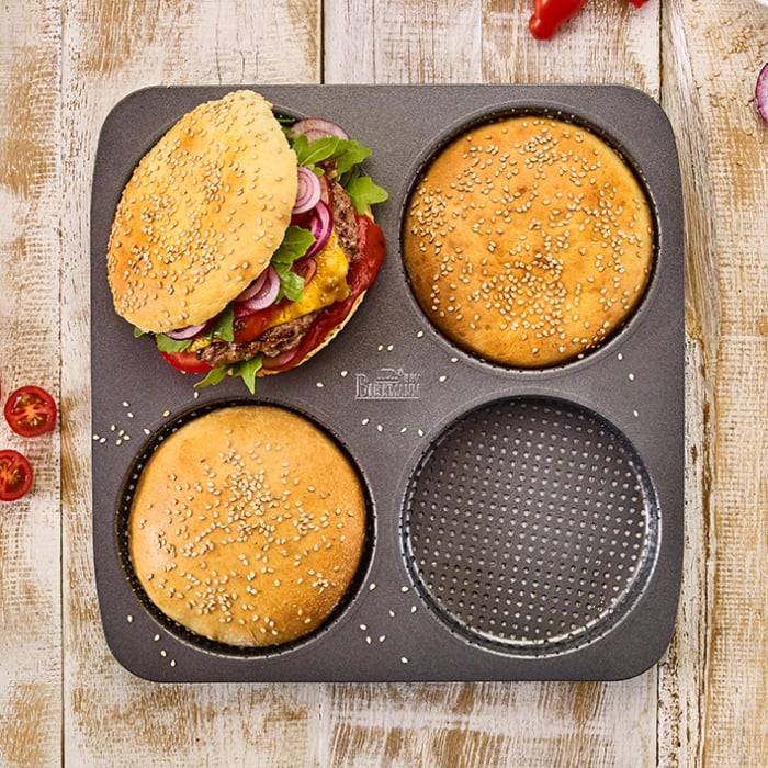 Rbv Birkmann Burger Brötchenblech Perforiert | für 4 Stück Laib & Seele Online Outlet