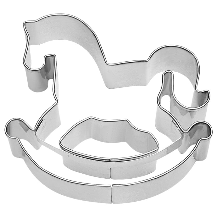 Rbv Birkmann AUSSTECHFORM SCHAUKELPFERD EDELSTAHL | 7 CM