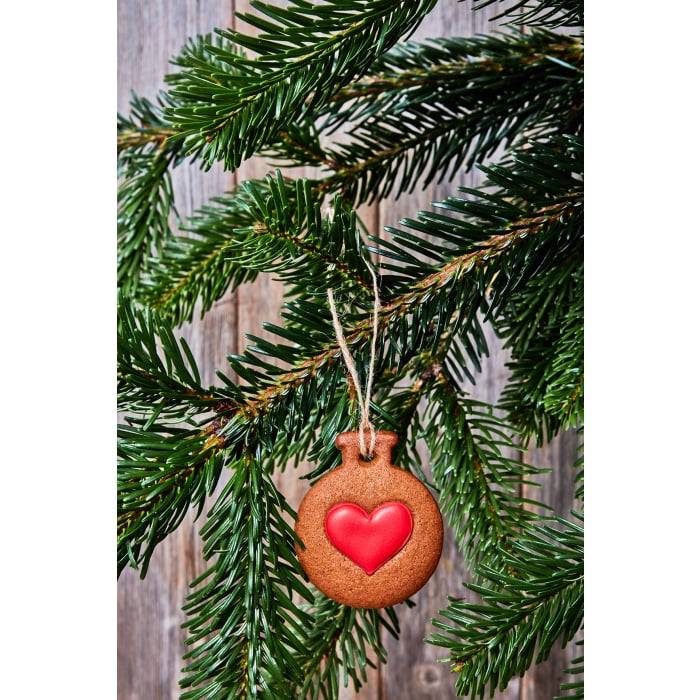 Rbv Birkmann Ausstechform Christbaumkugel mit Herz Edelstahl | mit Innenprägung | 6 cm Kauf eins, bekomm eins gratis