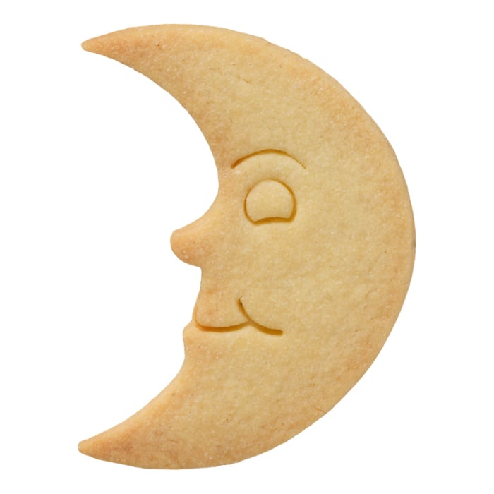 Rbv Birkmann PLÄTZCHEN - AUSSTECHFORM MOND EDELSTAHL | MIT INNENPRÄGUNG | 8 CM Limitierter Zeitrabatt