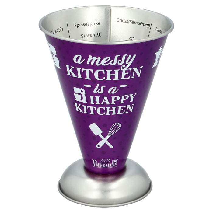 Rbv Birkmann MESSBECHER | LILA A MESSY KITCHEN IS A HAPPY KITCHEN COLOUR KITCHEN Weihnachtsangebot