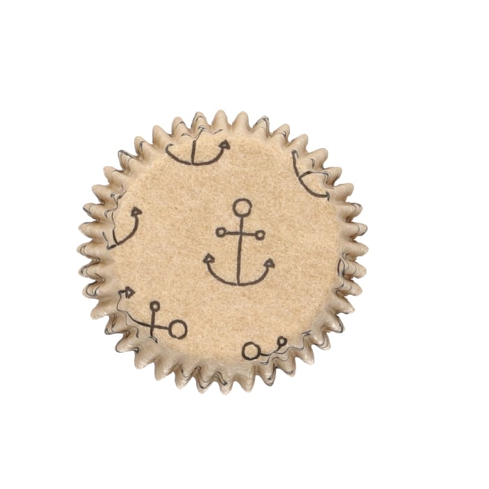 Rbv Birkmann MINI-KRAFTPAPIERBACKFÖRMCHEN AHOI Ø 4,5 CM | 2,5 CM HOCH Letzte 3 Tage