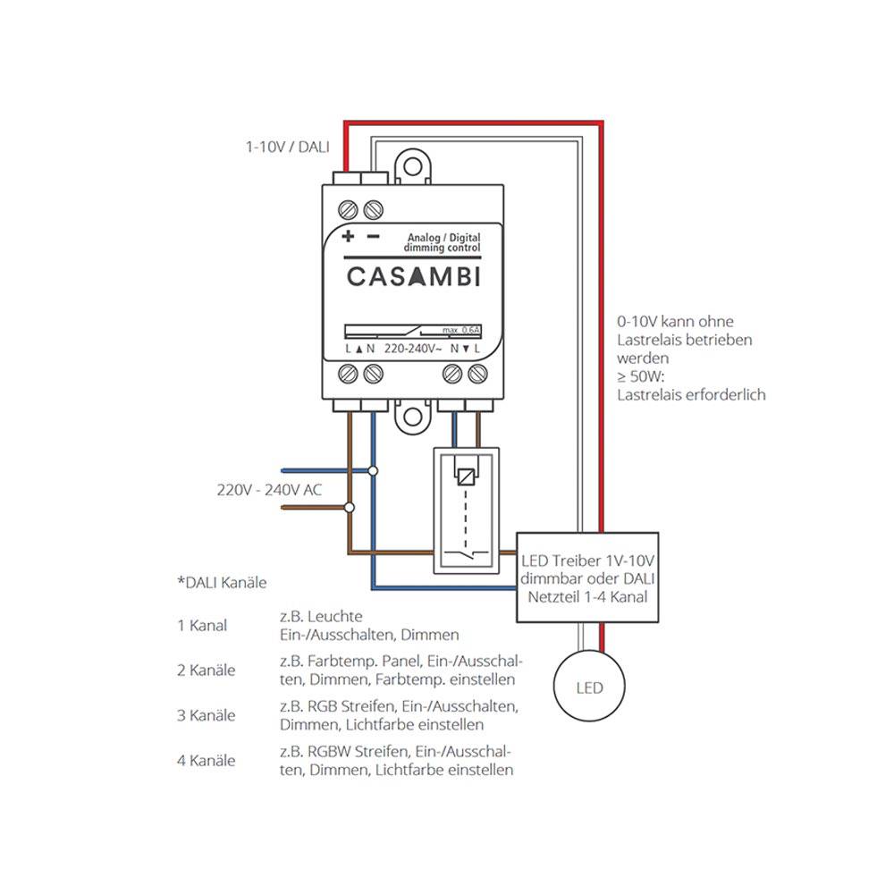 S.Luce Casambi ASD Modul Controller 0-10V & 1-10V Leuchten Zeitlich begrenztes Angebot