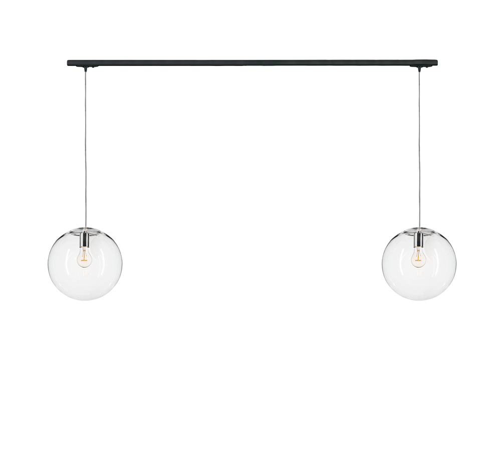 S.Luce s.luce Orb Glas-Hängeleuchte 2 bis 5-flammig inkl. 1-Phasen-Schienensystem Zeitlich begrenztes Angebot