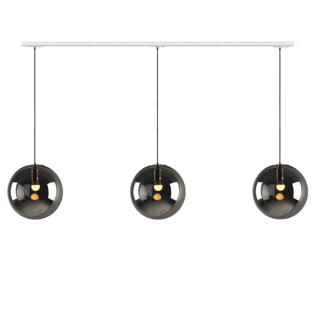 S.Luce s.luce Orb Glas-Hängeleuchte 2 bis 5-flammig inkl. 1-Phasen-Schienensystem Zeitlich begrenztes Angebot