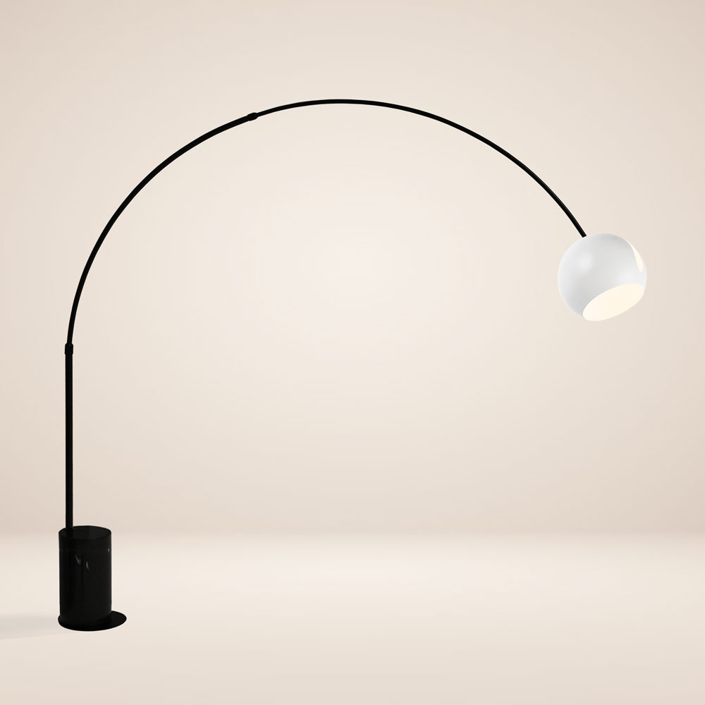 S.Luce s.luce Ball Design-Bogenlampe mit Marmorfuß modern Letzte 2 Tage