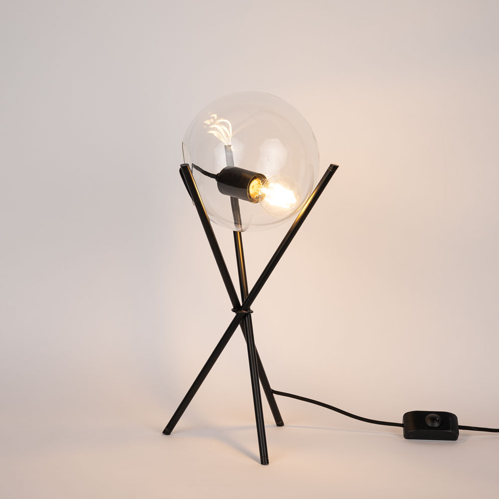 S.Luce s.luce Orb Glas-Tischlampe Dreibein 20cm Günstig kaufen