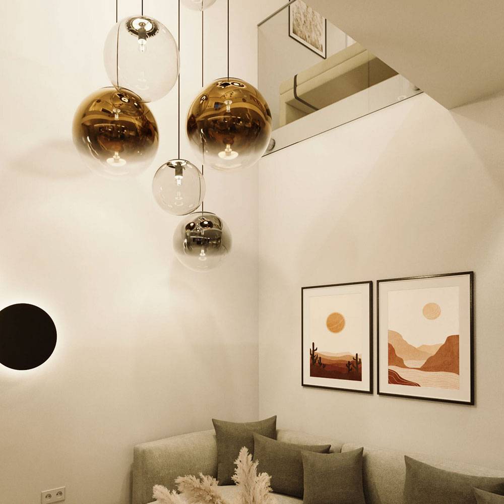 S.Luce s.luce Orb XL Galerieleuchte 8-flammig mit Modular Baldachin Preisnachlass