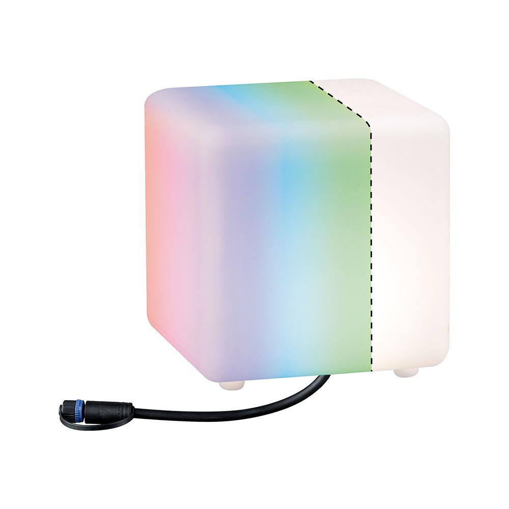 S.Luce Plug & Shine LED Lichtobjekt Cube Smart Home Zigbee IP65 Weiß Räumungsverkauf