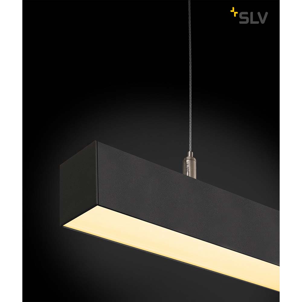 S.Luce SLV Q-Line Dali Single LED Pendelleuchte Dimmbar Schwarz Schlussverkauf