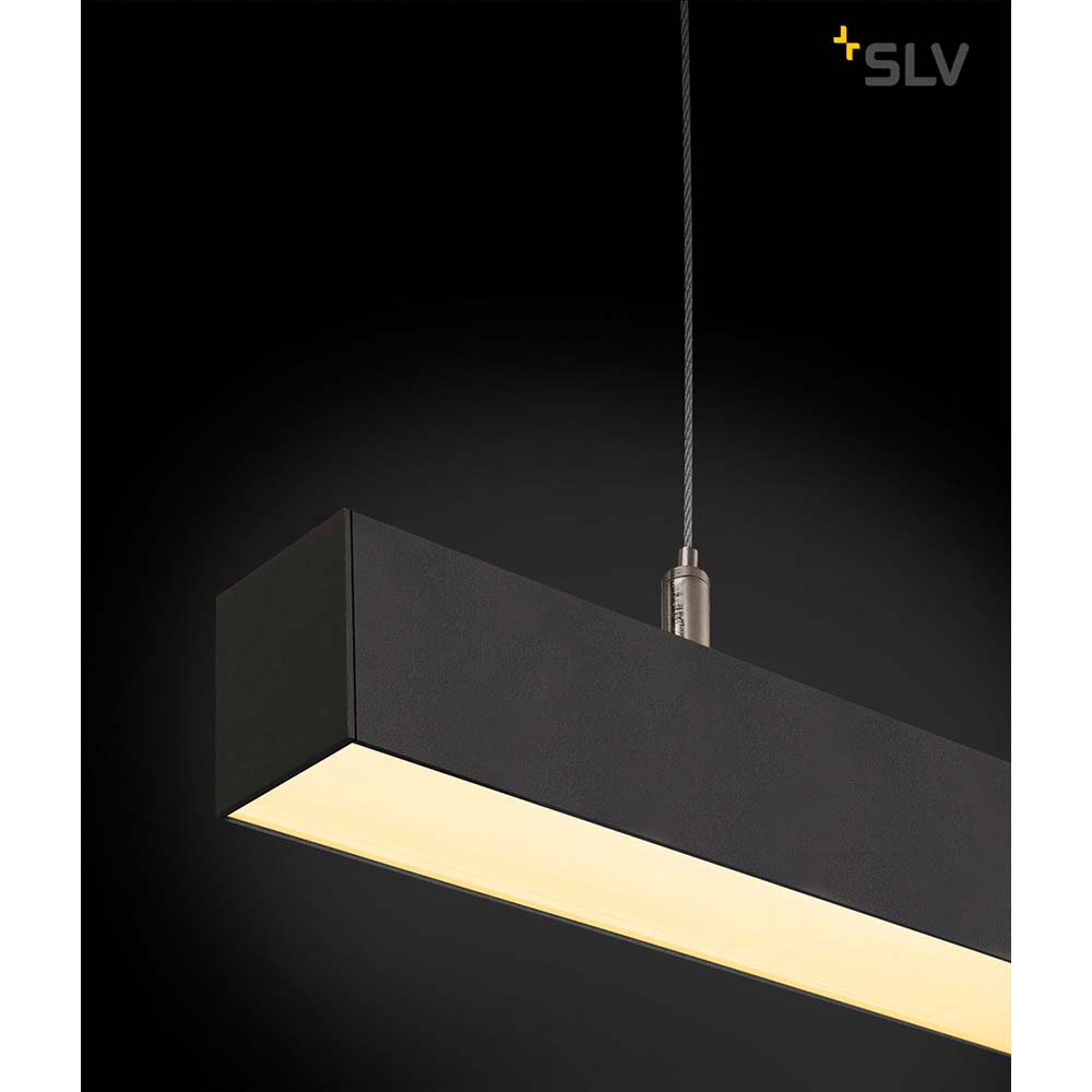 S.Luce SLV Q-Line Dali Single LED Pendelleuchte Dimmbar Schwarz Schlussverkauf