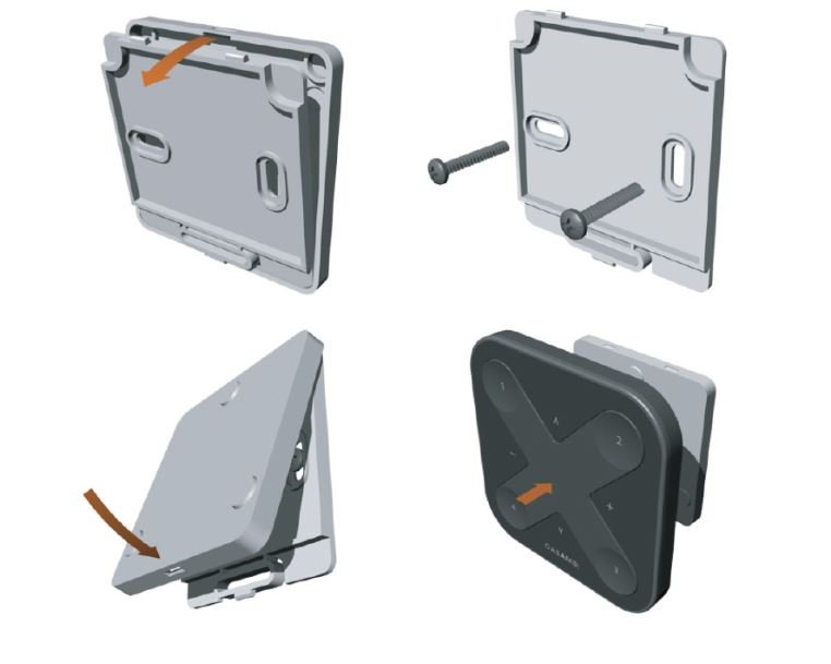 S.Luce Casambi Xpress drahtloser Wandschalter mit Magnethalterung Weiß Fabrikpreis