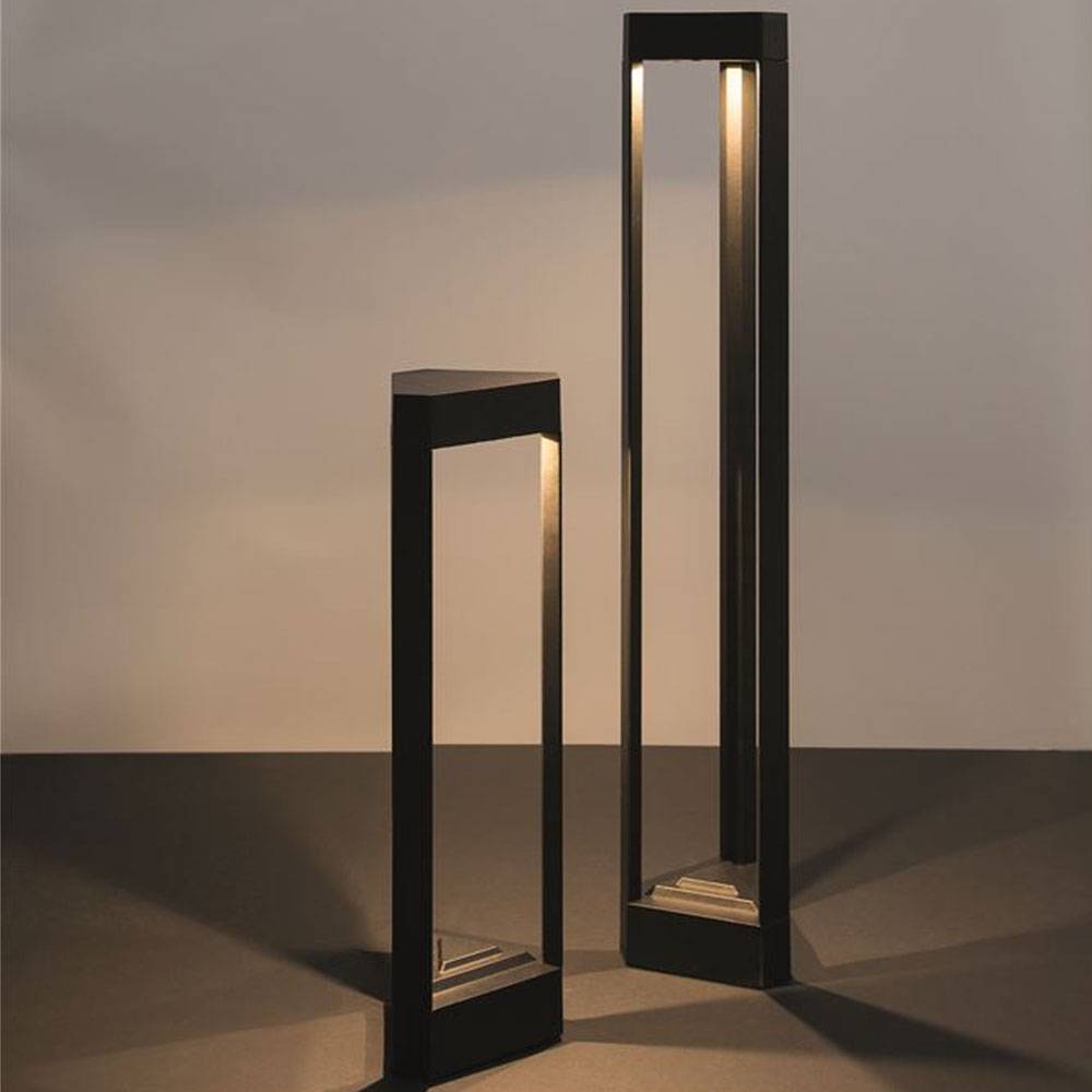 S.Luce Nova Luce Pax Pollerleuchte Dreieck LED Schwarz Online Outlet