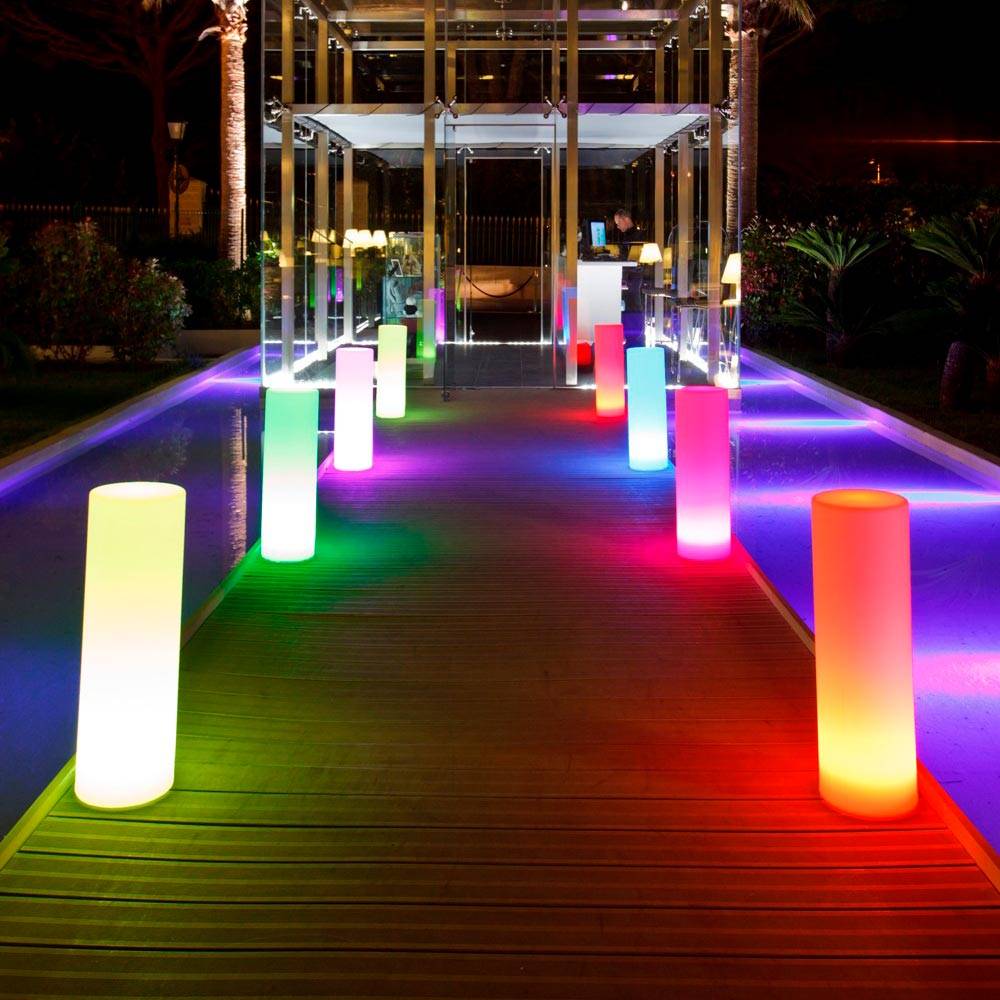 S.Luce LED Außen-Dekolampe Tower 70cm Akkubetrieb mit App-Steuerung Kauf eins, bekomm eins gratis