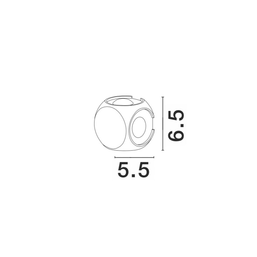 S.Luce Nova Luce Zari Mini Wandleuchte Lichtstrahlen IP54 Kostenlose Rückgabe