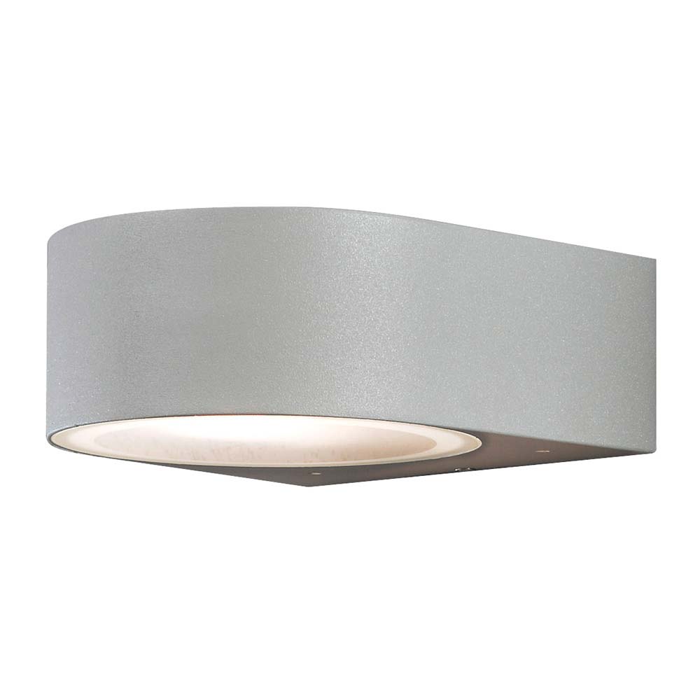 S.Luce Teramo Außen-Wandleuchte Grau, opales Glas Black Friday Preise