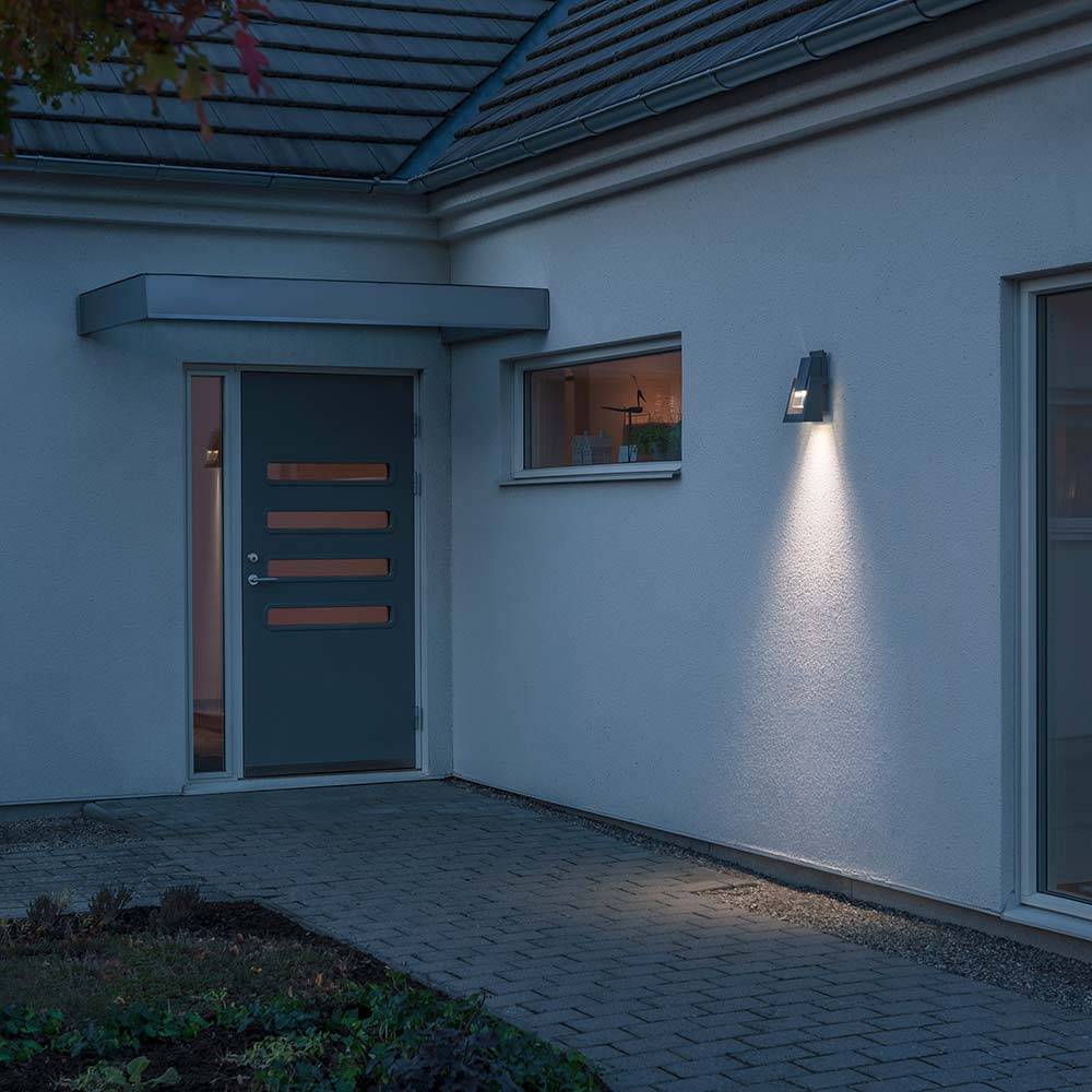 S.Luce Potenza Außen-Wandleuchte Anthrazit IP54 Im Verkauf