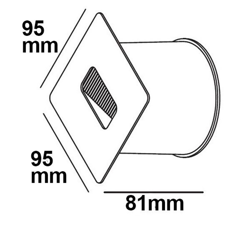 S.Luce LED Wandeinbauleuchte eckig 3W Edelstahl Warmweiß IP65 Auslauf