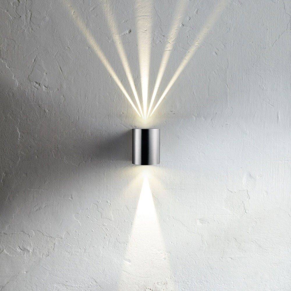 S.Luce Baleno LED-Wandlampe Up&Down mit Lichtfilter Edelstahl Versandkostenfrei