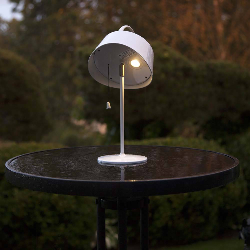S.Luce Premium LED Solar Tischleuchte Cervia Weiß Weihnachtsangebot