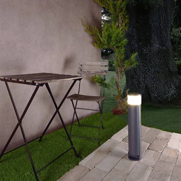 S.Luce Pollerlampe Rook T mit Steckdose & Klappe H 46,5cm IP54 Anthrazit Neuheiten