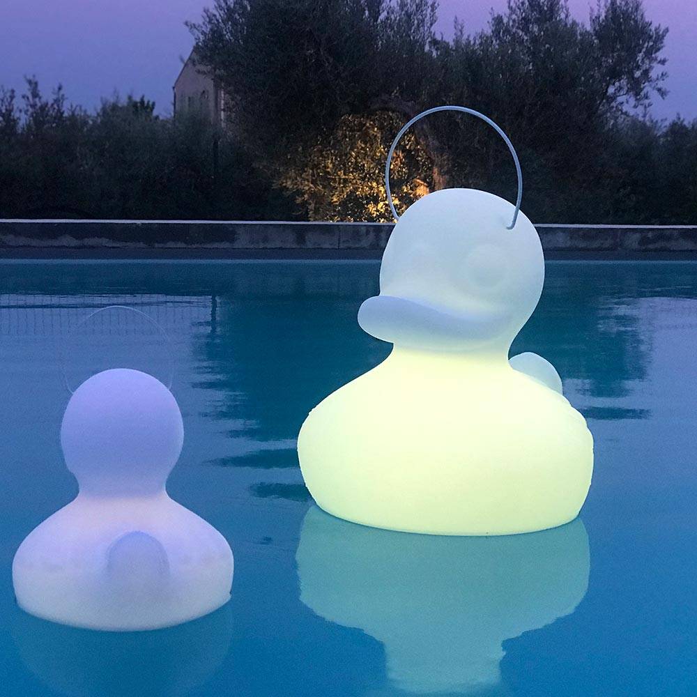 S.Luce Schwimmfähige Akku-LED-Lampe Duck-Duck XL Weiß Saisonale Angebote