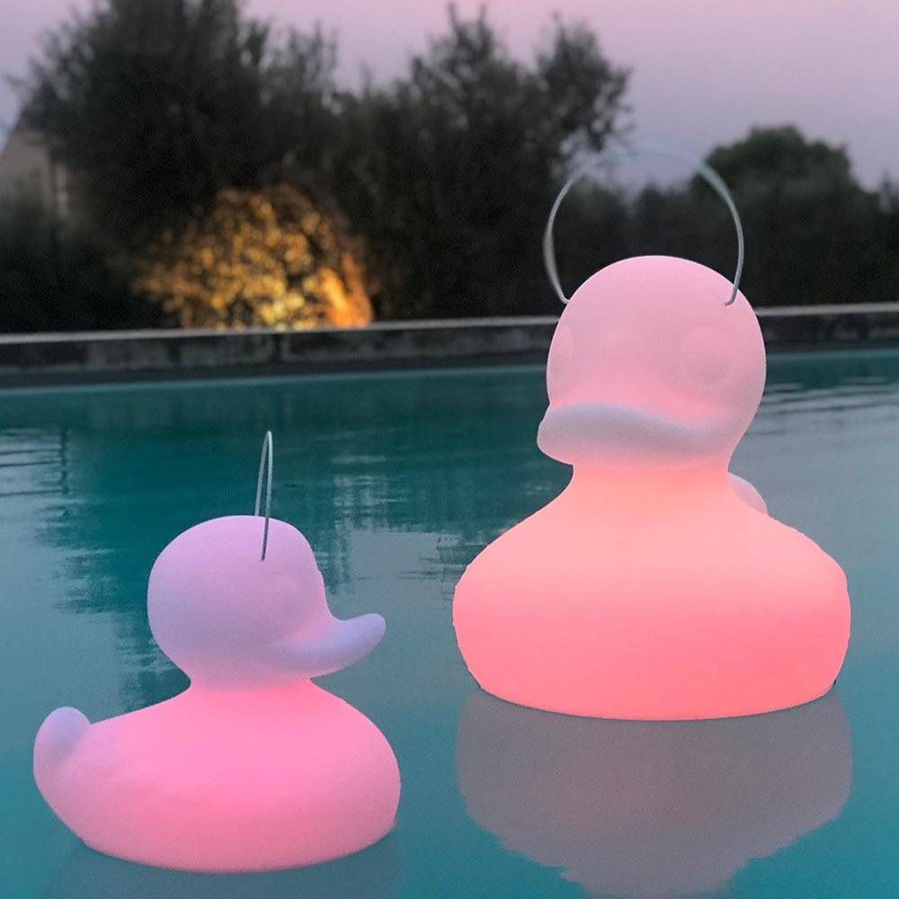 S.Luce Schwimmfähige Akku-LED-Lampe Duck-Duck XL Weiß Saisonale Angebote