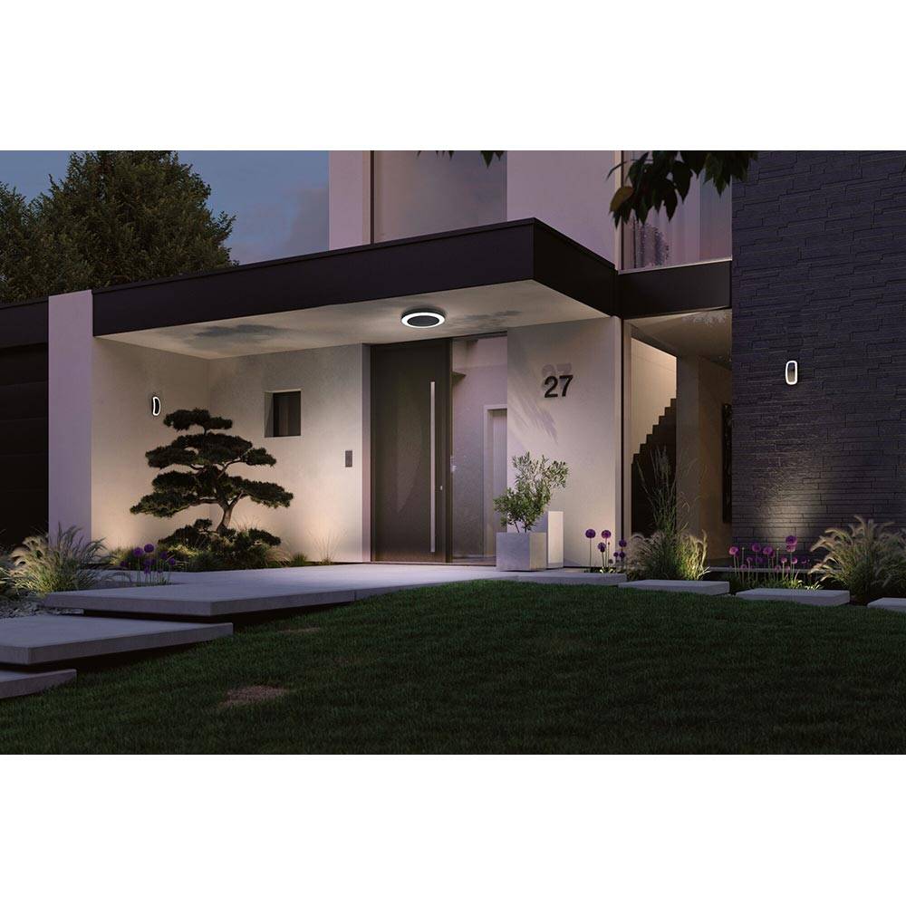 S.Luce Circula LED Außen Deckenleuchte mit Sensor Schwarz Tiefpreis