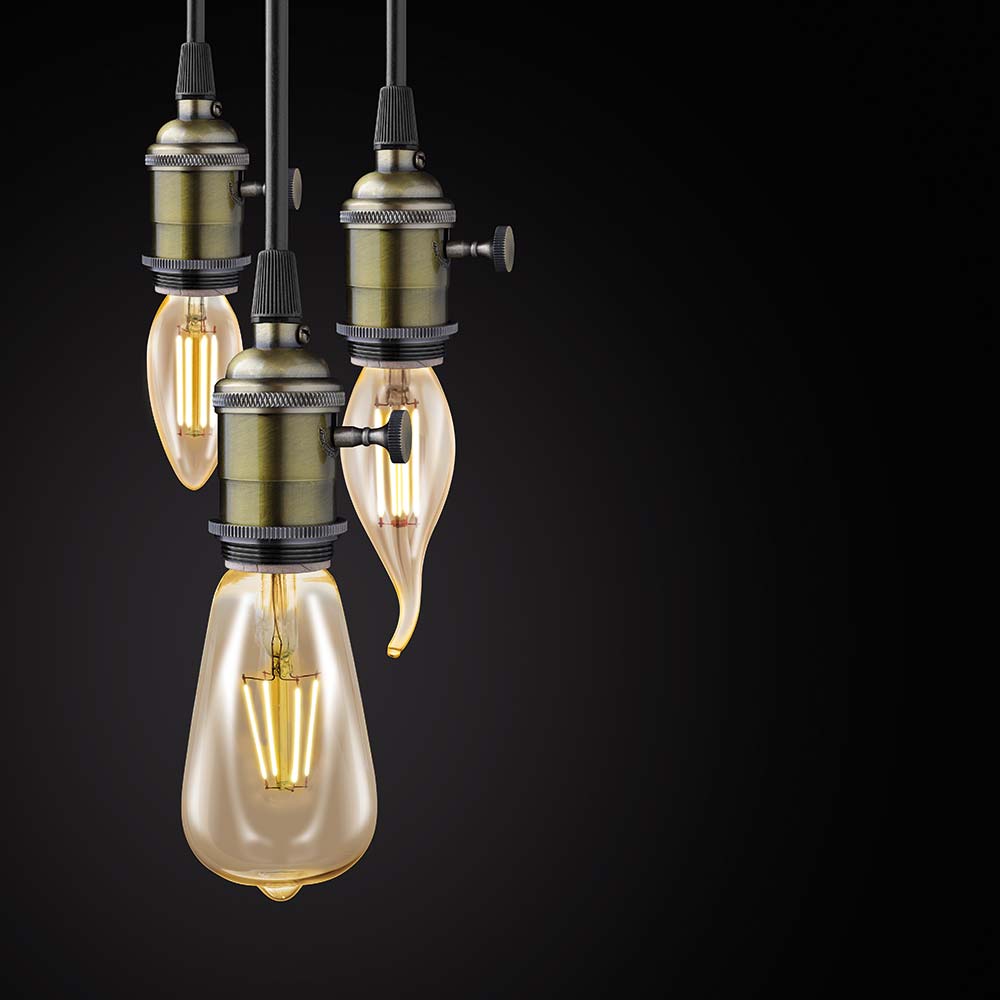 S.Luce E27 LED Retro Kolben Extra Warmweiß 2200K 220lm 4W zollfrei