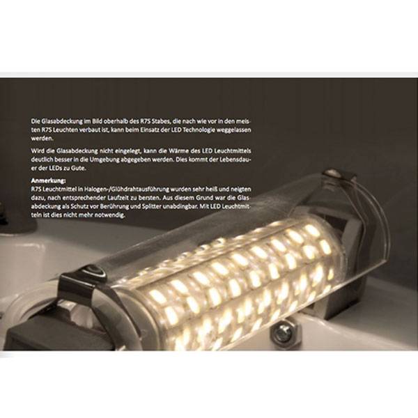 S.Luce R7s LED Stab 118mm Neutralweiß 4000K 810lm 10W Versandkostenfrei