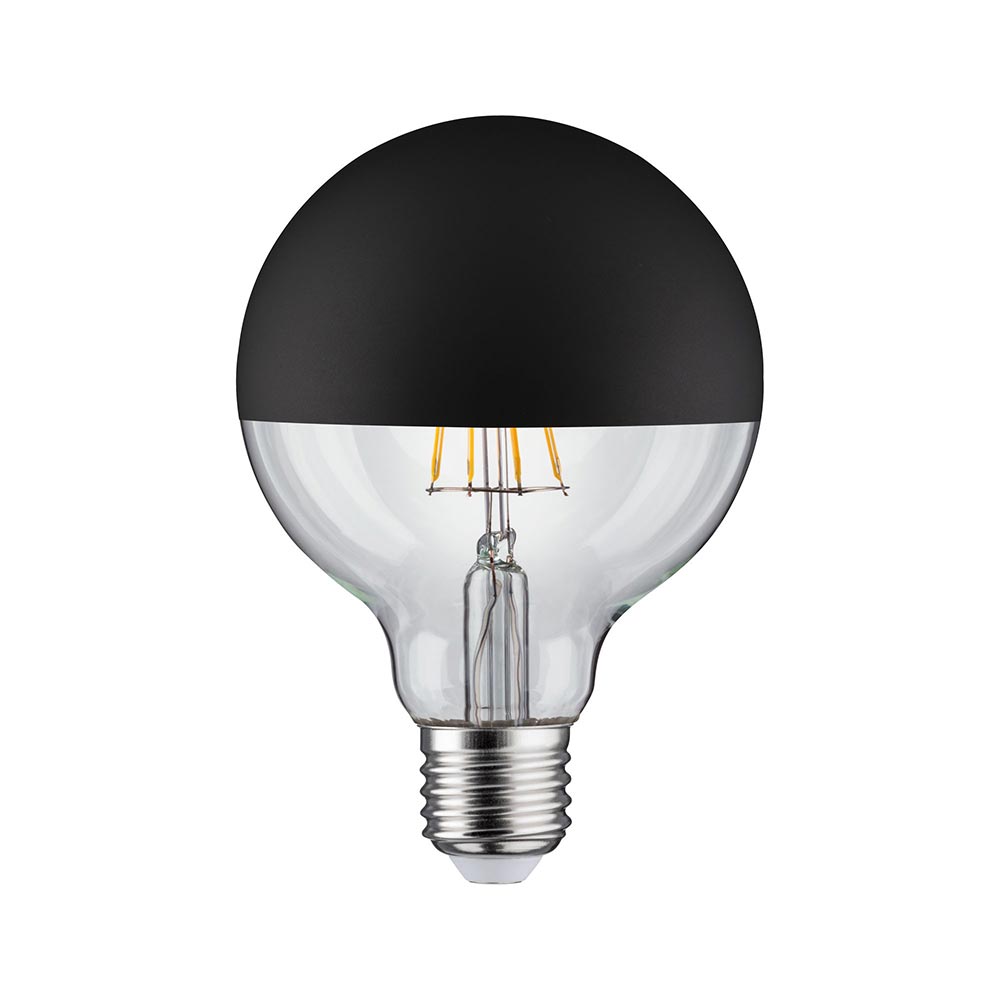 S.Luce E27 6,5W LED Globe Kopfspiegel 2700K Schwarz-Matt Dimmbar Top Angebot
