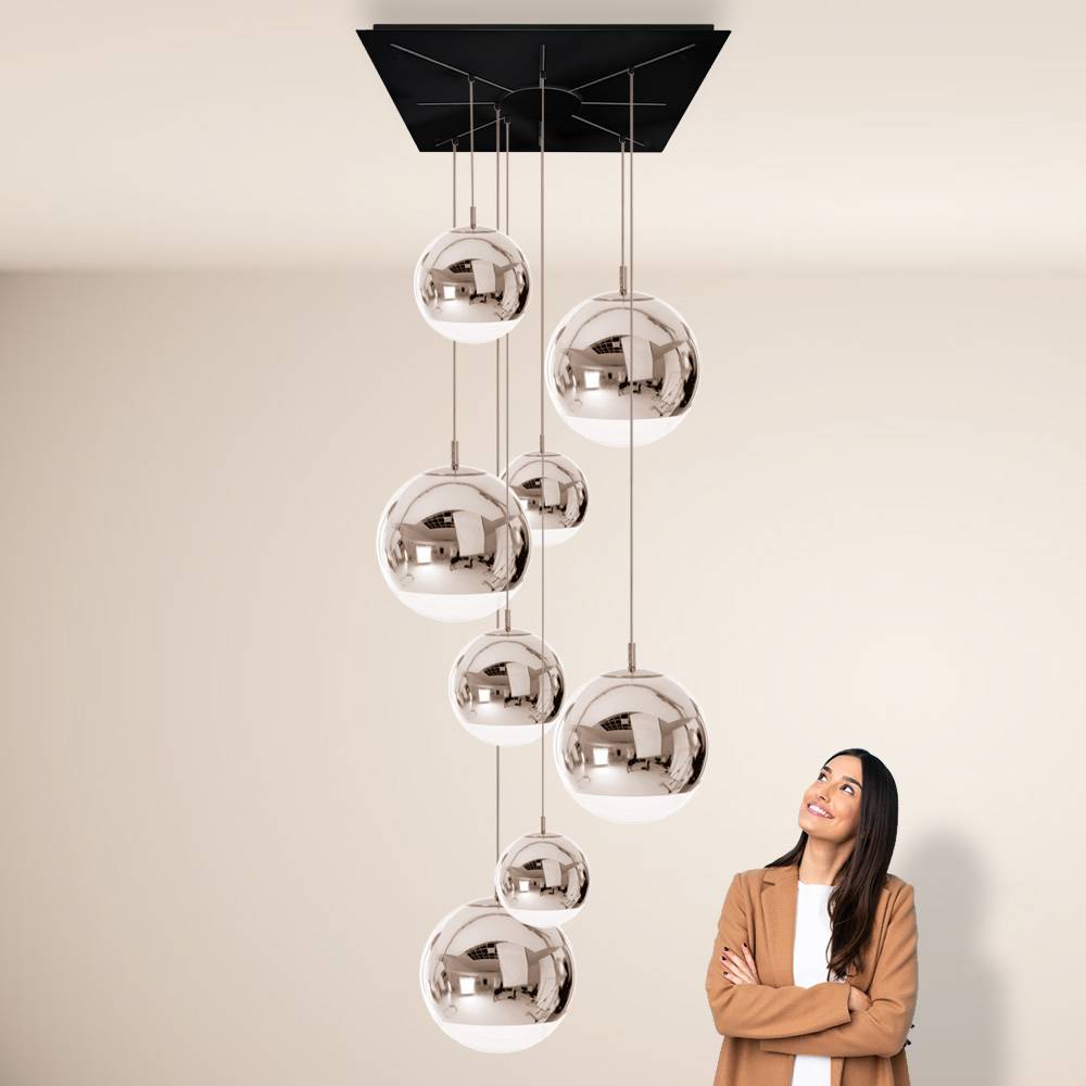 S.Luce s.luce Fairy XL Galerieleuchte 8-flammig mit Modular Baldachin Auslauf