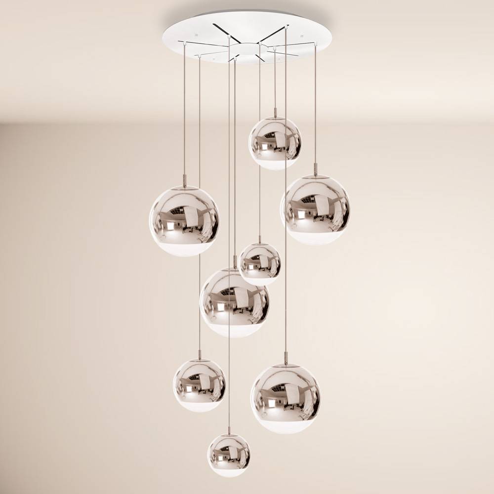 S.Luce s.luce Fairy XL Galerieleuchte 8-flammig mit Modular Baldachin Auslauf
