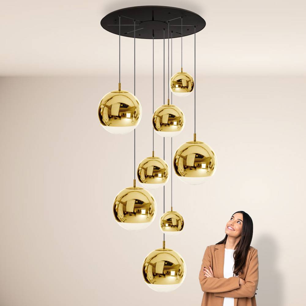 S.Luce s.luce Fairy XL Galerieleuchte 8-flammig mit Modular Baldachin Auslauf