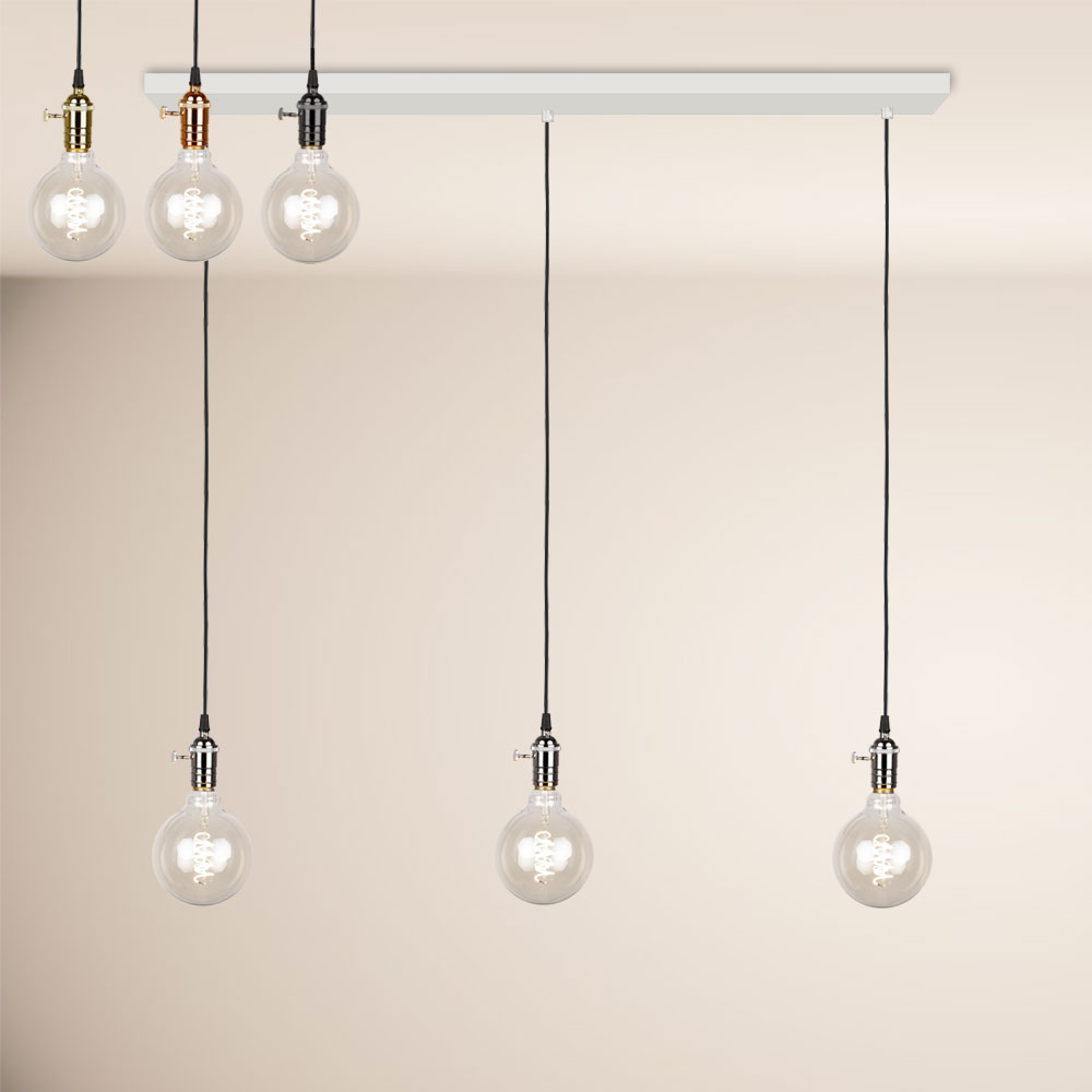 S.Luce s.luce Socket Esstisch-Pendelleuchte 2 bis 5-flammig Balken Online Outlet