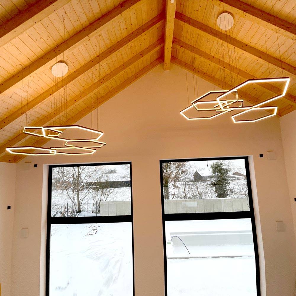 S.Luce s.luce Hexa eckige LED-Pendelleuchte Esstisch Direkt oder Indirekt Super Sparpreis
