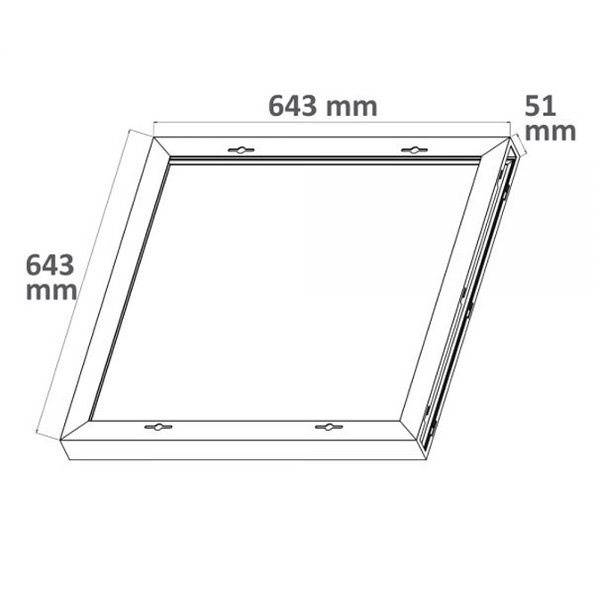 S.Luce Aufbaurahmen Weiß für LED Panel 625 Bis zu 60% Rabatt