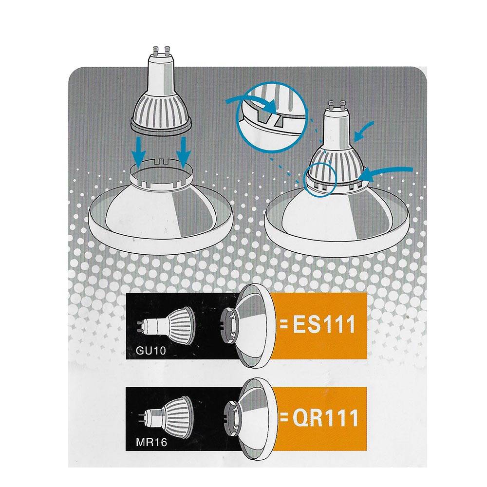 S.Luce ES111 Reflektor / Adapter für LED GU10 Fassung Verkauf