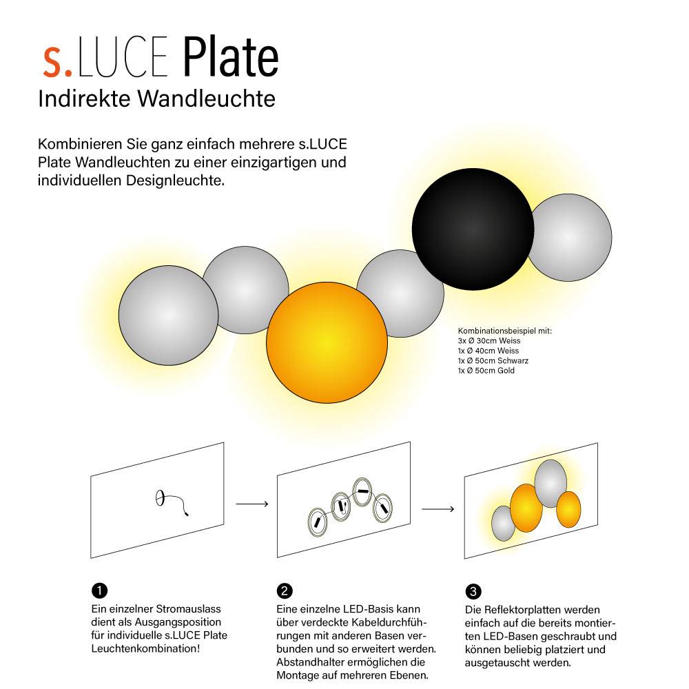 S.Luce s.luce Verbindungskabel für Cloud und Hive indirekte Wandleuchte Angebote