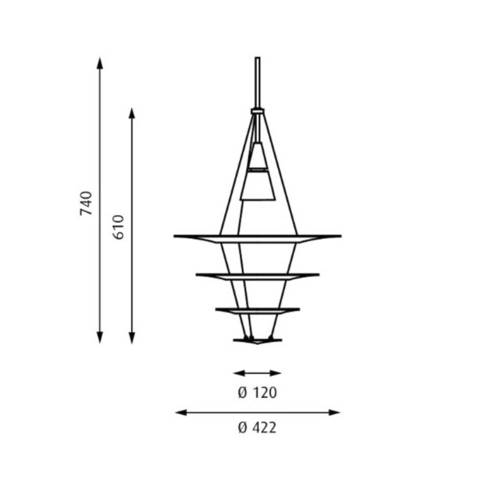 S.Luce Enigma 425 & 545 Ersatzschirm Ø 21 cm Begrenzte Freigabe