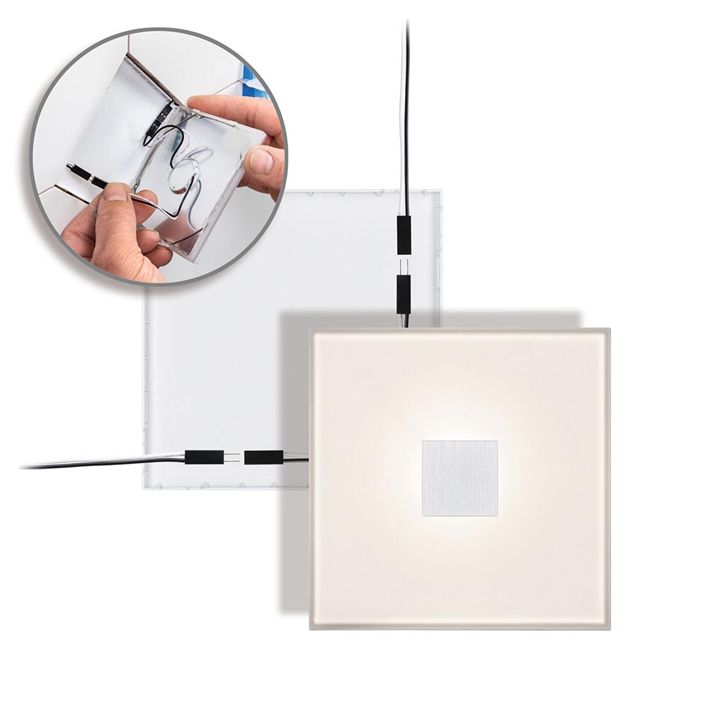 S.Luce LumiTiles Kabel Square Warmweiß 0,7m Schwarz Neueste Stile