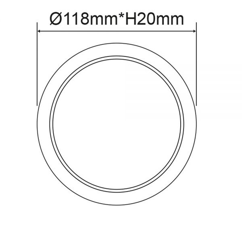 S.Luce Einbau LED-Panel Ø 12cm Flex 8W Ausschnitt 5-10cm Warmweiß Fabrikladen