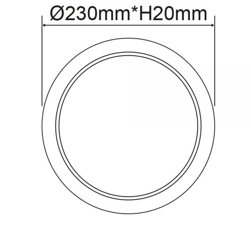 S.Luce Einbau LED-Panel Ø 23cm Flex 23W Ausschnitt 5-21cm Neutralweiß Begrenzt auf 3 Tage