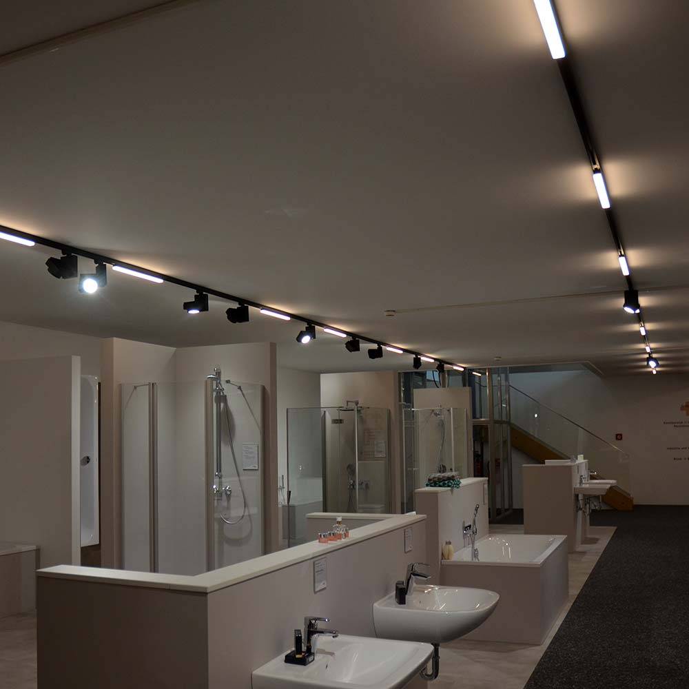 S.Luce 3-Phasen Power-LED Strahler 3000lm 4000K fokussierbar Schwarz Dimmbar Im Verkauf