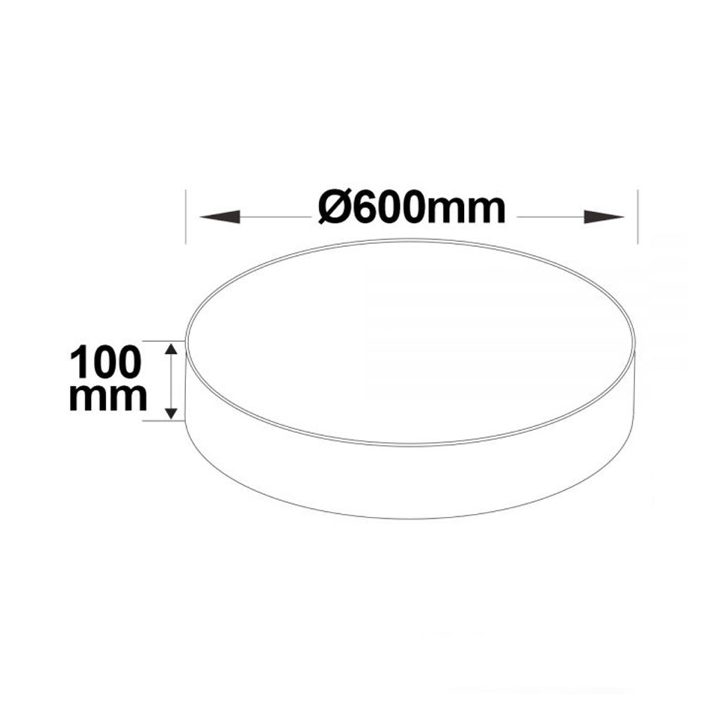 S.Luce LED Deckenlampe MEDA Ø 60cm 3000lm ColorSwitch 3000-4000K Dimmbar Bestseller