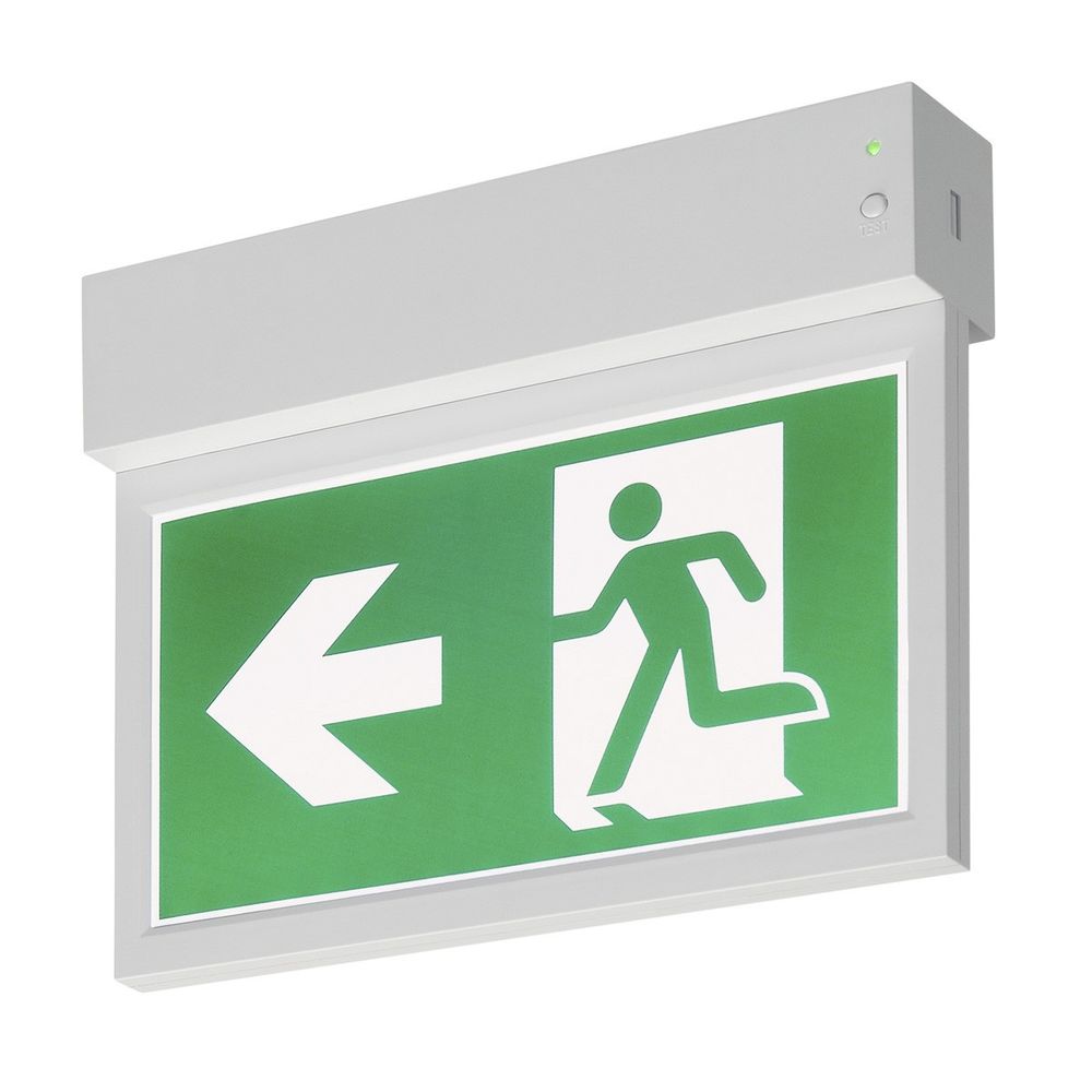 S.Luce SLV P-Light Emergency Exit Sign Wand- & Deckenlampe Weiß Neueste Stile