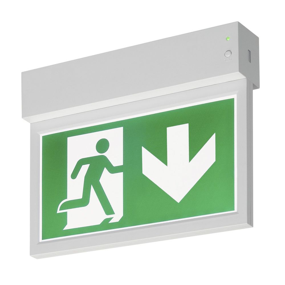 S.Luce SLV P-Light Emergency Exit Sign Wand- & Deckenlampe Weiß Neueste Stile