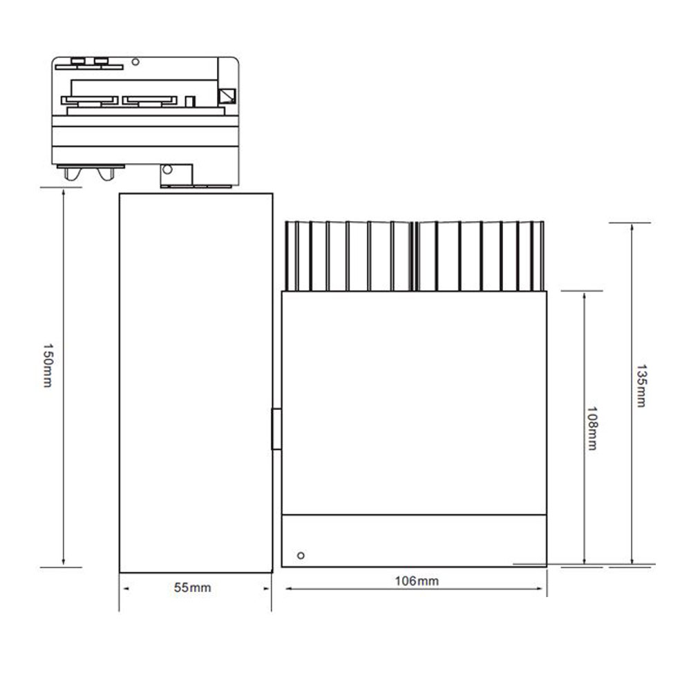 S.Luce 3-Phasen Power-LED Strahler 3600lm 35W 4000K neutral Schwarz Nur noch ein Tag übrig